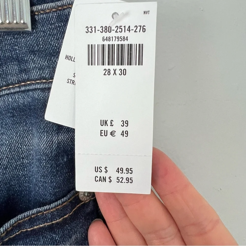 Hollister NWT Stacked Skinny Jeans Advanced Stretch 28 x 30
